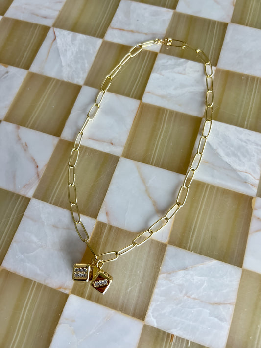 ROLLING 7s GOLD-FILLED NECKLACE