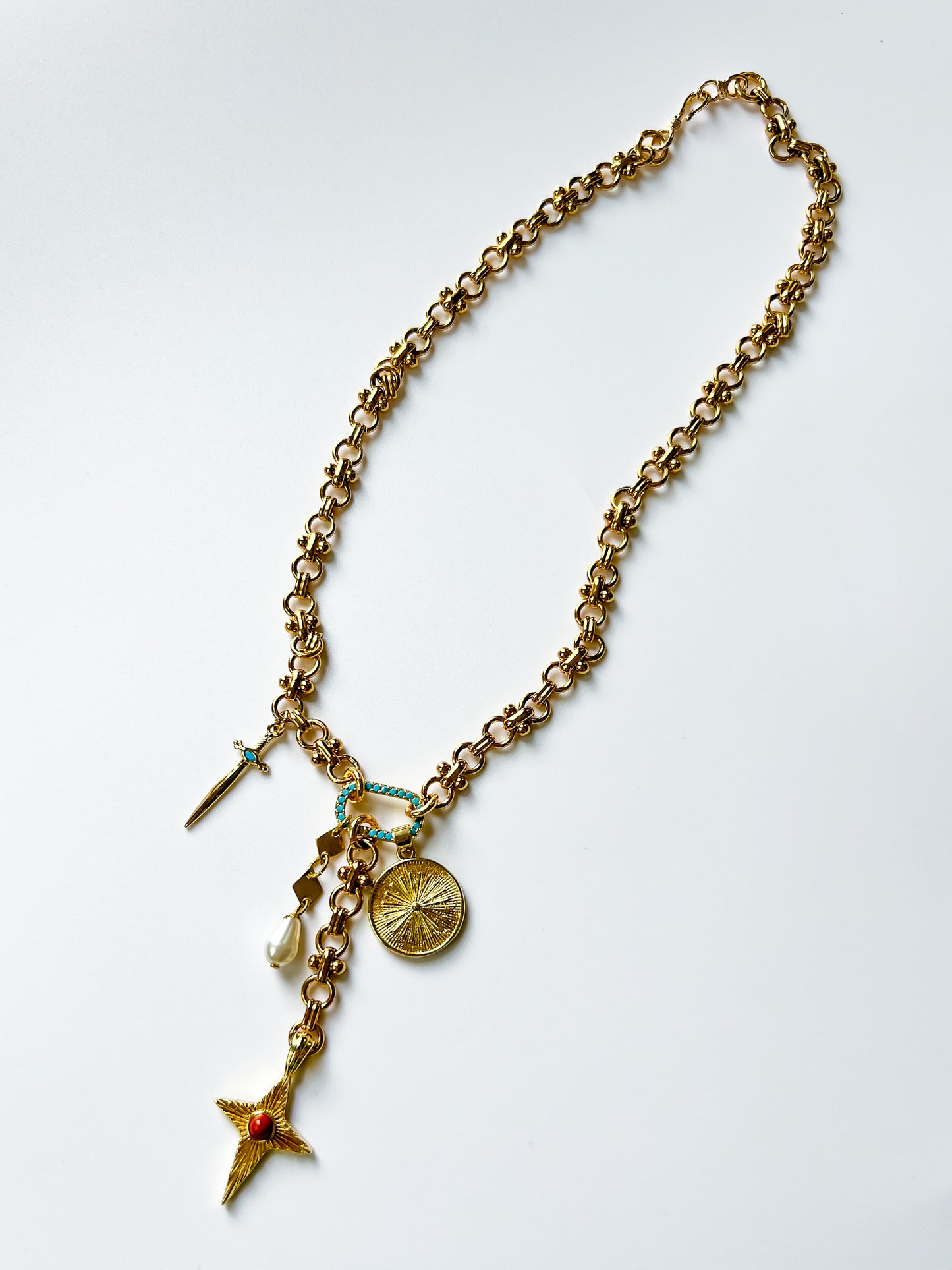 REVIVAL GOLD-FILLED CHARM NECKLACE