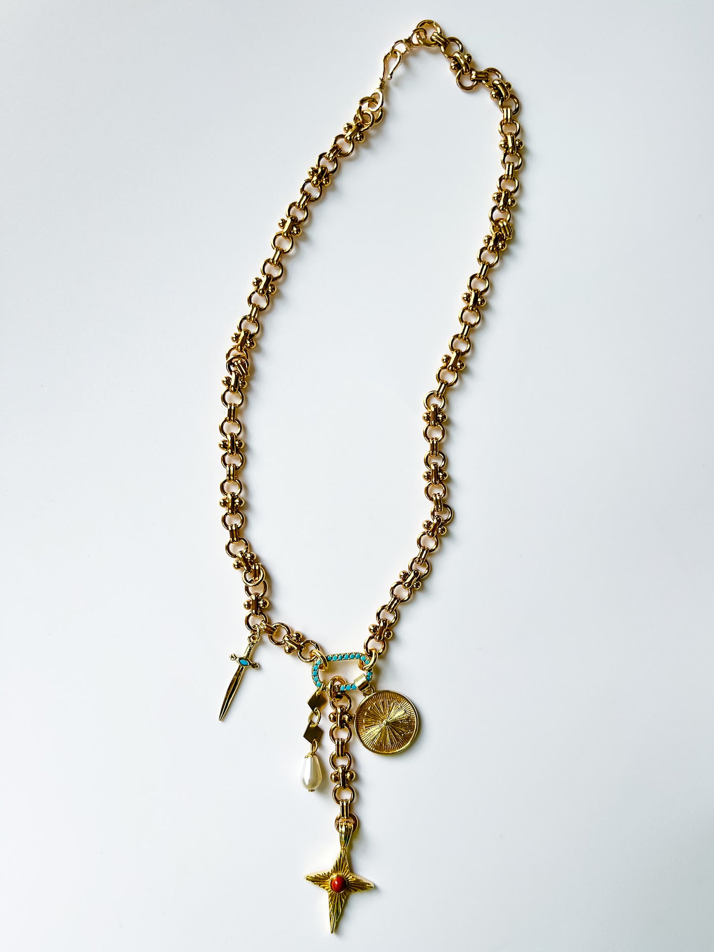 REVIVAL GOLD-FILLED CHARM NECKLACE