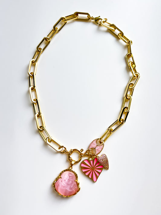 GIGI GOLD-FILLED CHARM NECKLACE