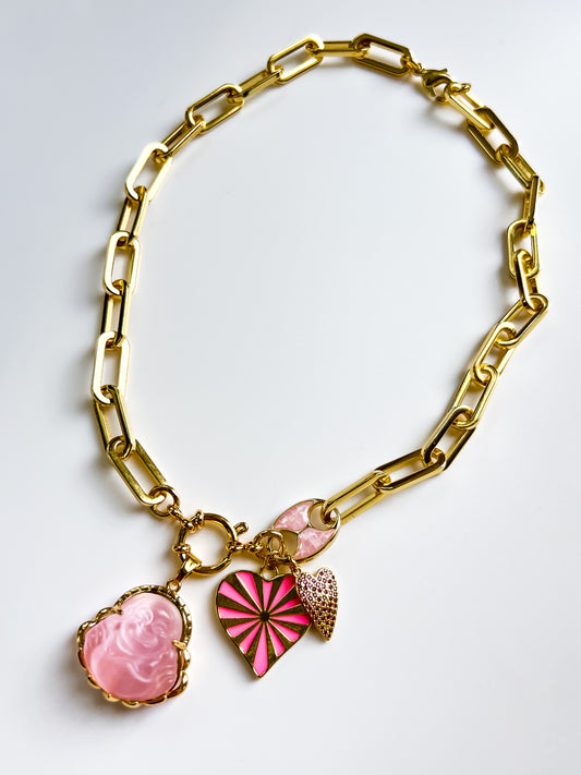 GIGI GOLD-FILLED CHARM NECKLACE