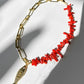 ROWAN CORAL + GOLD-FILLED CHAIN NECKLACE