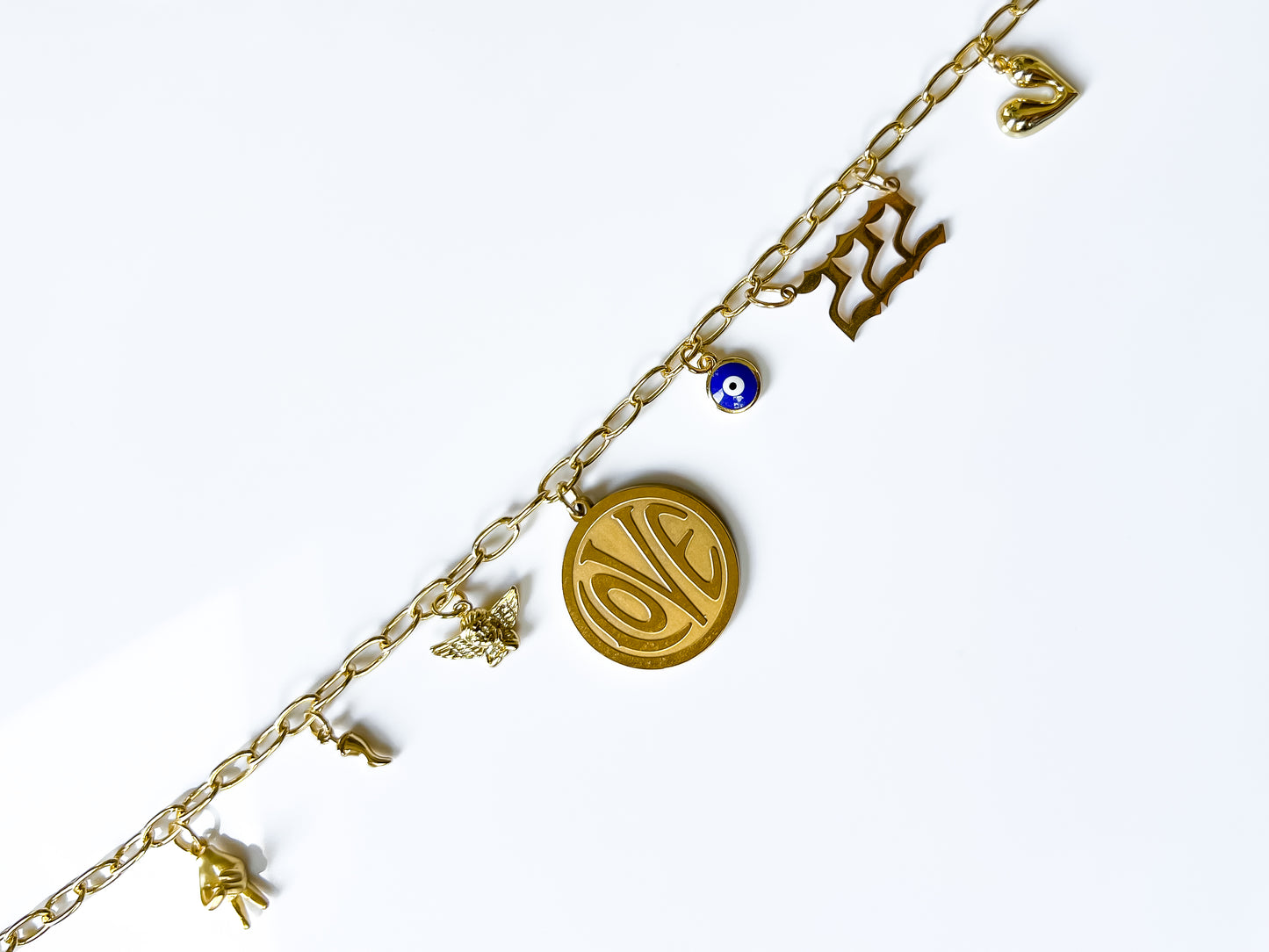 SUNDAY GOLD-FILLED CHARM NECKLACE