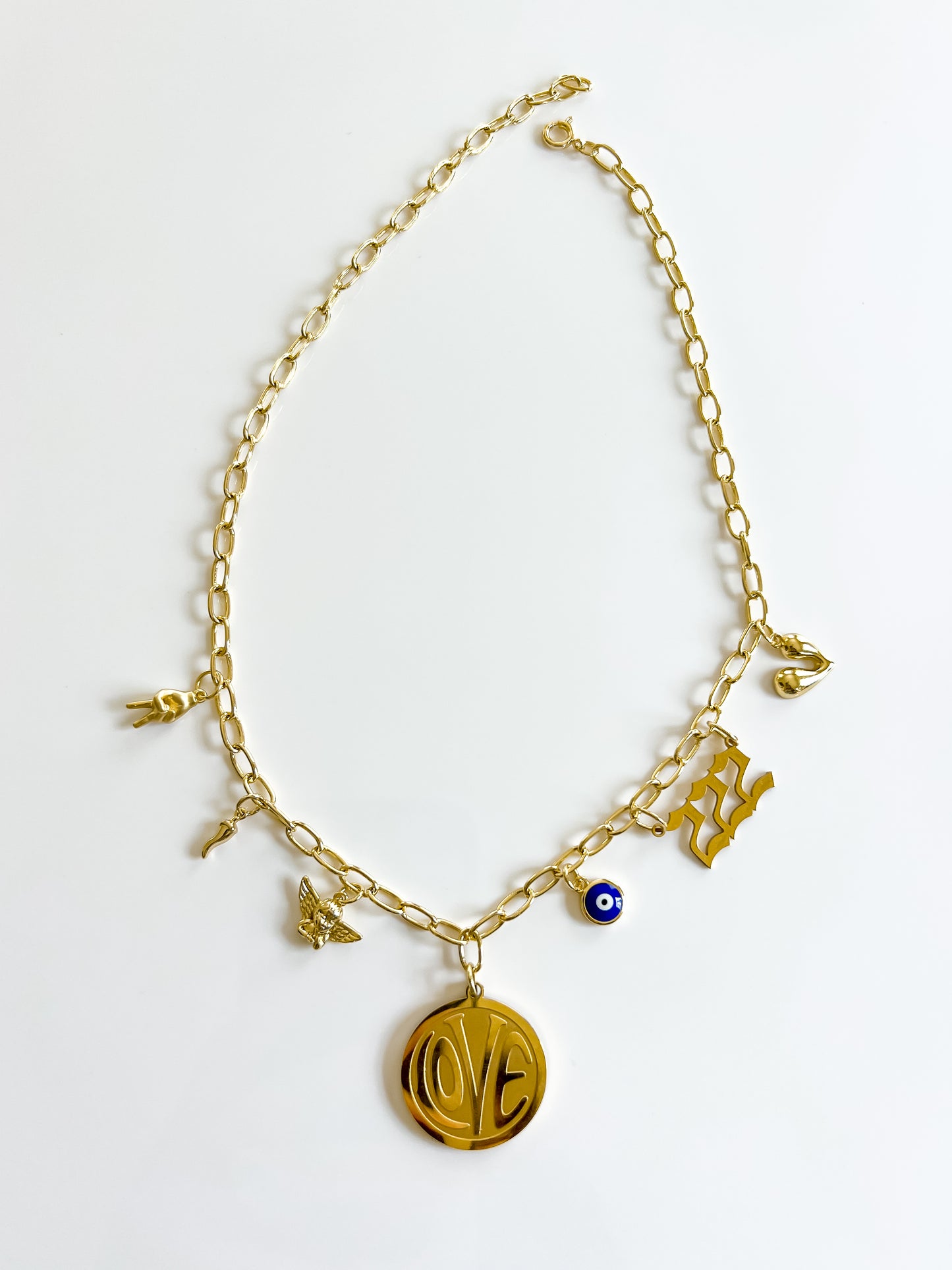 SUNDAY GOLD-FILLED CHARM NECKLACE